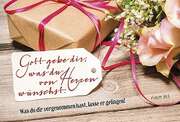 Faltkarte: Gott gebe dir, was du von Herzen - Neutral Faltkarte: Gott gebe dir, was du von Herzen - Neutral
