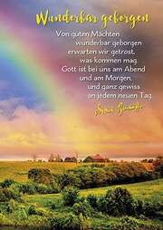 Dietrich Bonhoeffer - Postkarten: Wunderbar geborgen, 12 Stück Postkarten: Wunderbar geborgen, 12 Stück