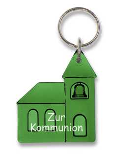 Schlüsselanhänger "Zur Kommunion" - grün