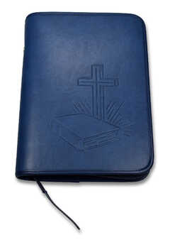Bibelhülle "Bibel/Kreuz/Strahlen" Taschenbibel - dunkelblau Bibelhülle "Bibel/Kreuz/Strahlen" Taschenbibel - dunkelblau
