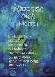 Postkarten: Fürchte dich nicht!, 12 Stück Postkarten: Fürchte dich nicht!, 12 Stück