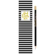 Bleistift mit Lesezeichen "God loves you" Bleistift mit Lesezeichen "God loves you"