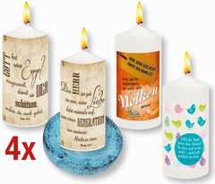 Spar-Paket: Kerzen und Teller