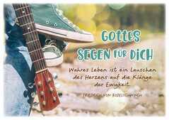 Faltkarte "Gitarre und Sneakers" - Einsegnung/bibl. Unterricht