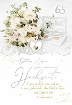 Faltkarte - Eiserne Hochzeit 1.Joh.4,16