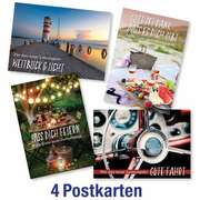 Postkartenserie: Geburtstag - gemischte Mottomotive 4 Stk.