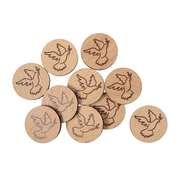 Einkaufswagenchip Holz "Taube" - 10er Pack Einkaufswagenchip Holz "Taube" - 10er Pack