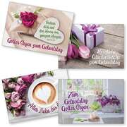 Postkartenserie: Geburtstag - gemischt 4 Stk. Postkartenserie: Geburtstag - gemischt 4 Stk.