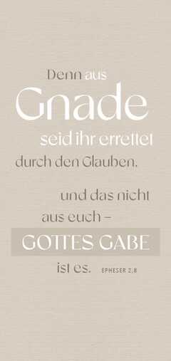 Metallschild: Aus Gnade Metallschild: Aus Gnade
