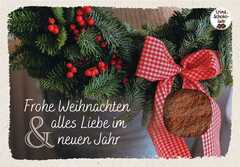 Schokokarte - Frohe Weihnachten & alles Liebe im neuen Jahr Schokokarte - Frohe Weihnachten & alles Liebe im neuen Jahr