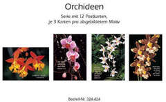 Postkartenserie Orchideen, 12 Stück
