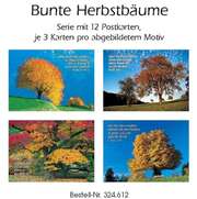 Postkartenserie Bunte Herbstbäume, 12 Stück