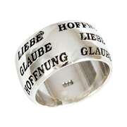 Fingerring "Liebe, Glaube, Hoffnung" - 17 mm Fingerring "Liebe, Glaube, Hoffnung" - 17 mm