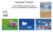 Faltkartenserie Hochzeit, 4 Stück Faltkartenserie Hochzeit, 4 Stück