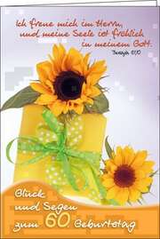 Faltkarte "Glück und Segen zum 60. Geburtstag" - Geburtstag Faltkarte "Glück und Segen zum 60. Geburtstag" - Geburtstag