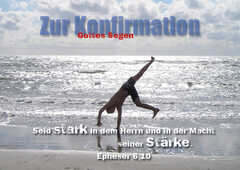 Postkarte "Zur Konfirmation Gottes Segen - Seid stark..." - 5 Stück