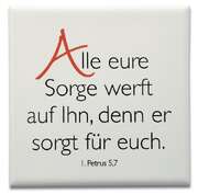 Keramikfliese "Alle eure Sorge" - ohne Rahmen Keramikfliese "Alle eure Sorge" - ohne Rahmen