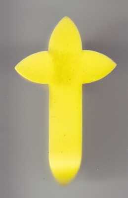 Ansteckpin "Lebenskreuz" - gelb