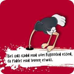 Arno Backhaus - Magnet "Bei uns kann man vom Boden essen" Magnet "Bei uns kann man vom Boden essen"