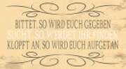 Wandschmuckschild - Bittet, so wird euch gegeben Wandschmuckschild - Bittet, so wird euch gegeben