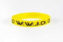 Armband "W.W.J.D." - Taube - What would Jesus do? Gelb