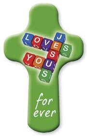 Handschmeichler Kreuz "Jesus loves you for ever" Handschmeichler Kreuz "Jesus loves you for ever"
