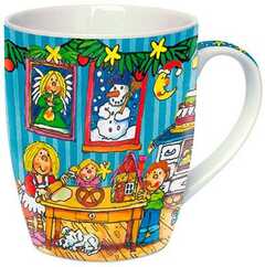 Adventskalender-Tasse "Weihnachtsstube"