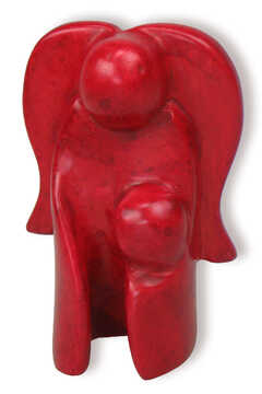 Figur Schutzengel "Sei behütet" - rot Figur Schutzengel "Sei behütet" - rot